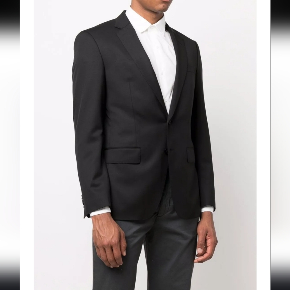 BOSS Hugo Boss Marzotto‎ Italian Fabric Wool Silk Slim Fit Blazer
